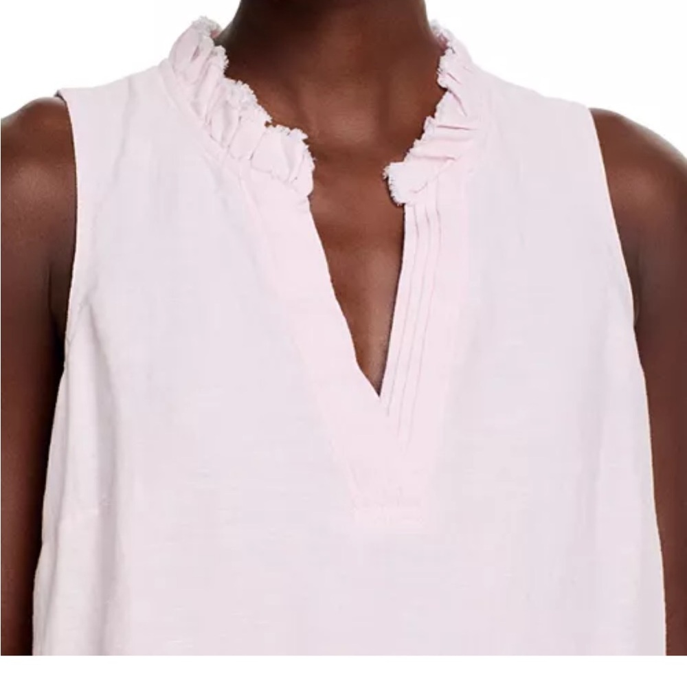 NWT Tommy Bahama Touch of Pink Ruffle Linen Dress; sleeveless, feminine, size XL - Picture 3 of 8